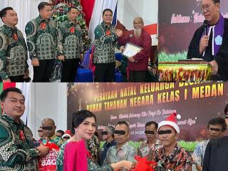 600 Warga Binaan Rutan Medan Ikuti Perayaan Natal Keluarga Besar Rutan Kelas I Medan